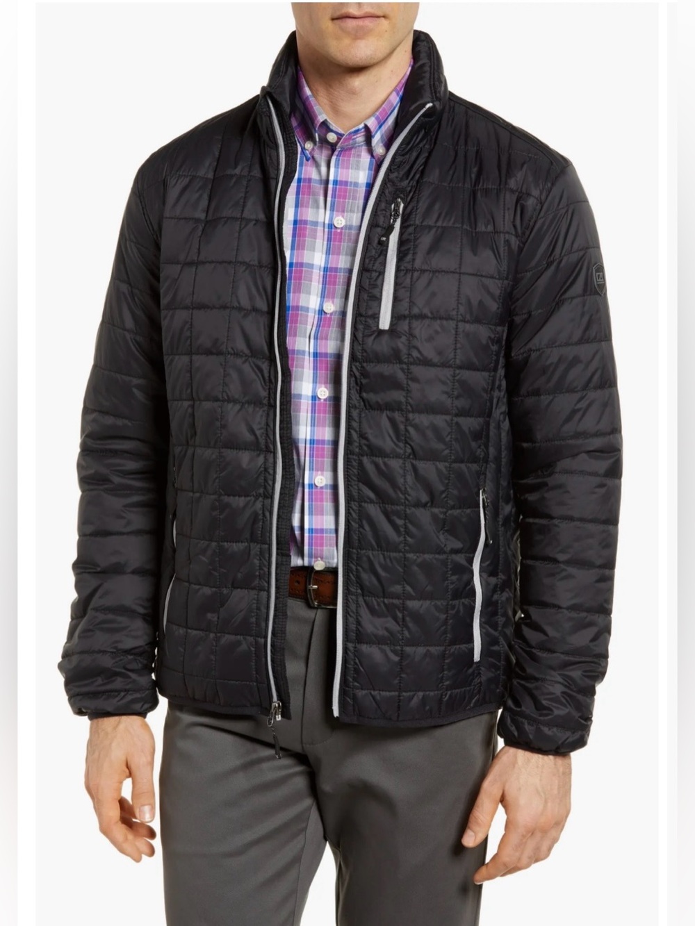 Cutter & Buck Rainier PrimaLoft Mens Eco Insulated Puffer Packable Pocket Jacket